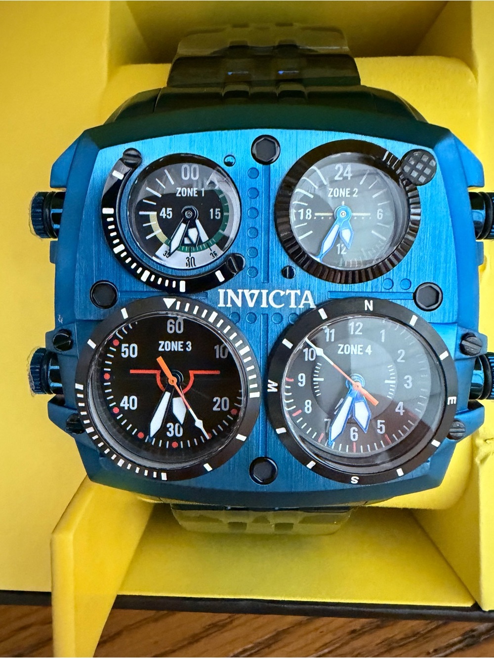 Invicta Coalition Forces Zulu Time Blue Watch FREE CASE